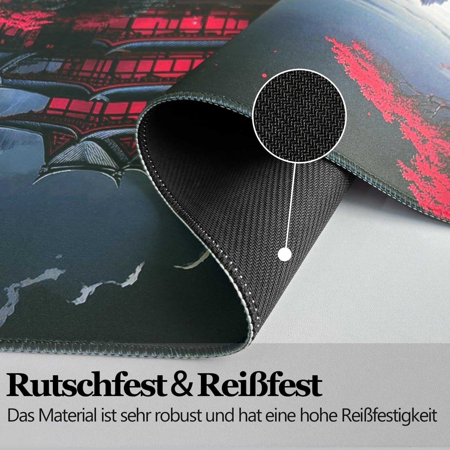 XXL Gaming Mousepad decorated in Dark/Red Japan Style