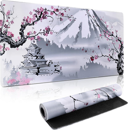 Mauspad XXL, Großes Mousepad 900X400 Mm, Gaming Mauspad Improved Precision and Speed, Mousepads Mit Vernähten Kanten, Tischunterlage Large Size, Rutschfeste Desk Mat (D)