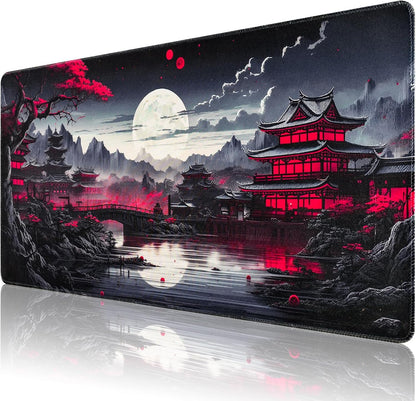 XXL Gaming Mousepad decorated in Dark/Red Japan Style